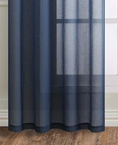 Mestas de cortinas retais azuis da moda caseira de moda básica de voz de vara