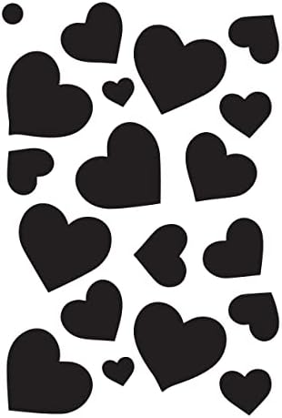 Expressões criativas Mini estêncil 4 x3 corações escorados