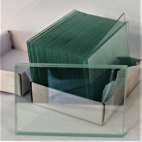 Placa de vidro liso transparente, lâminas de microscópio em branco grandes, 50 x 75 mm 2 x 3