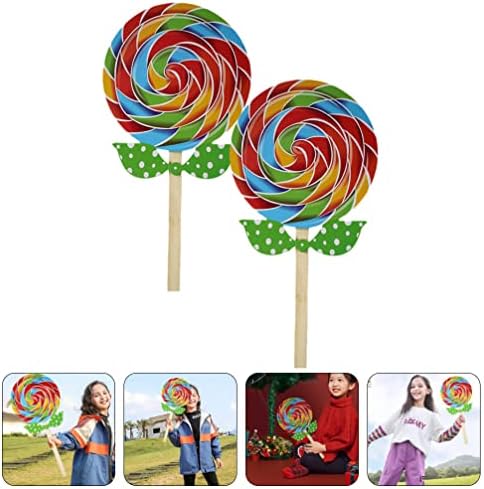 Didiseaon Lollipop Prop Large Candy Candy Ornamentos 2pcs Fake Food Foto Festivo Props Carnival Cosplay Wedding Birthday Toy Party