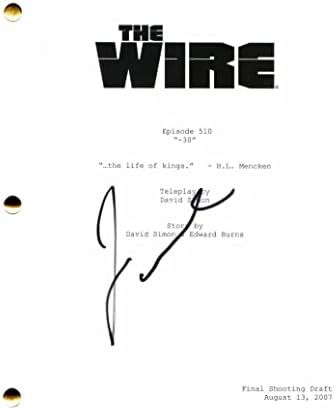Jamie Hector assinou autógrafo o script final completo do Wire - Marlo Stanfield, muito raro