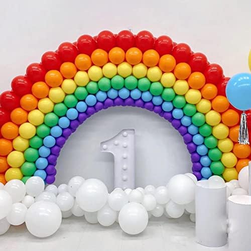 Balões de arco -íris de 180 PCs - Balões de balões variados Kit de arco de balão de arco -íris diy 12 polegadas de 12 polegadas