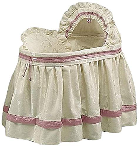 Babydoll Bedding Baby King Brocade Bassinet Bedding Set, rosa quente