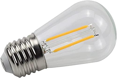 Luofdclddd 2w s14 e27 lâmpada de filamento de LED, lâmpadas de parafuso led de 2700k de 2700k quentes, lâmpadas vintage, lâmpadas