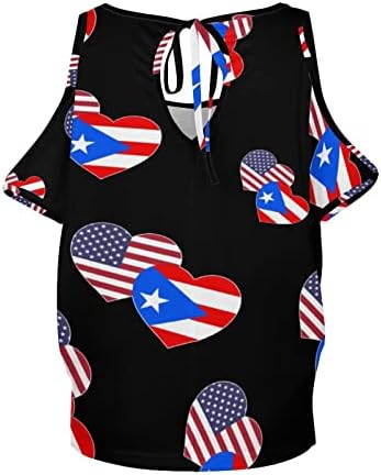 Baikutouan American Porto Rico Coração Mulheres Camisetas Tires Casuais de Manga Casual Longo Tops de Verão