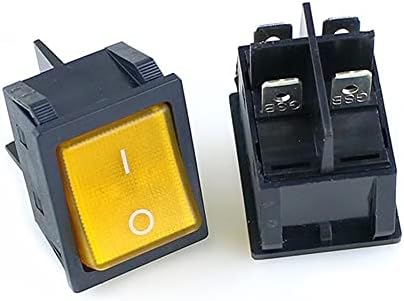 VEVEL LIGHT LED LED CUNDA GRANDE KCD4 Illumined DPST On-Off 4pin Snap no Rocker Switch 20A/250V 25A/125V AC