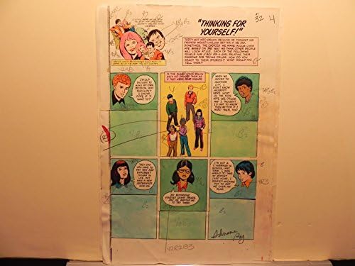 Teen Titans Drug Book2 P.G 32 Flash Original Color Production Art assinado A. Roy
