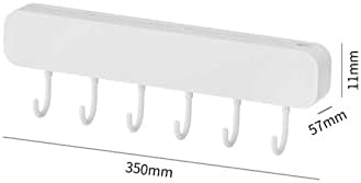 Petsola Montada na parede Rack de cabide de utensílios com 6 ganchos de panela pendurada prateleira auto -pegajosa para pincéis amarra