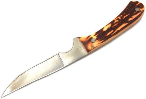 Forney 65051 urso e filho de talheres stag derlin slimline faca com bainha de couro, 6-1/2 polegadas de madeira marrom