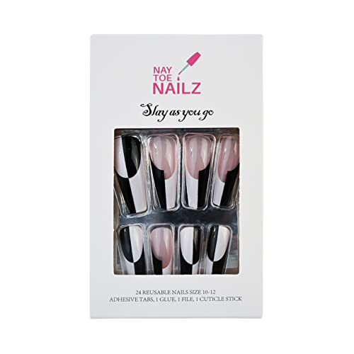 Naytoe Nailz Pressione Na unhas - Pressione premium prensado em unhas com divertida impressão verde scally - pressione