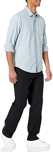 Camisa de botão com manga longa de manga longa do Gap Men