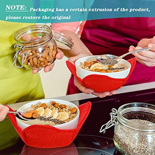 12 Peças Titulares de tigela segura de microondas Polyester Hot Bowl Solution Proteja suas mãos de pratos quentes para