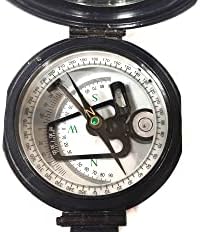 Decoração Maan Náutica Geológica Brunton Compass com capa de couro preto e guia manual Brunton Compass Antique Compass