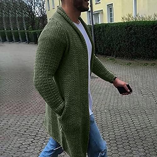 Cardigã Sinzelimin para suéter masculino Moda de xale fácil colar