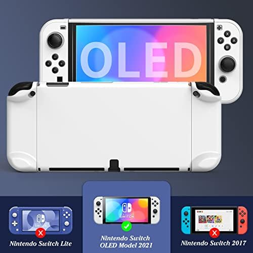 Caixa OLED do Mooroer Switch Compatível com o modelo OLED Nintendo Switch, caixa de cobertura de proteção para PC para PC
