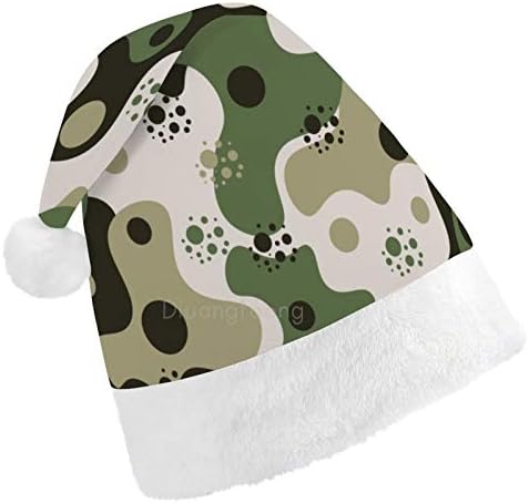 Chapéu de Papai Noel de Natal, Padrão irregular de chapéu de férias de Natal para adultos, Hats de Natal com conforto unissex para