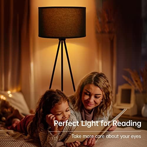 Lâmpada de piso Boostarea para sala de estar, lâmpada de piso do tripé, lâmpada de 15W LED, 3 níveis de brilho diminuído, lâmpada