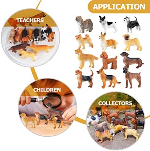 Brinquedos em miniatura de brinquedos de brinquedos miniaturos corgi corgi 12pcs figuras de cães miniaturas realistas figuras