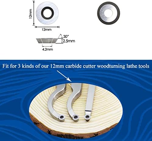 Guangming - pacote de 10 redondos de inserção de carboneto de tungstênio inserir cortadores de substituição de 12 mm de diâmetro