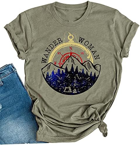 Camiseta de camiseta de camping de montanha de mounta