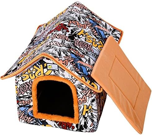 Aquecimento de gato Auto -aquecedor - Cama dobrável Casa Caverna Inverno Quente Cama de cachorro 2 para pequeno