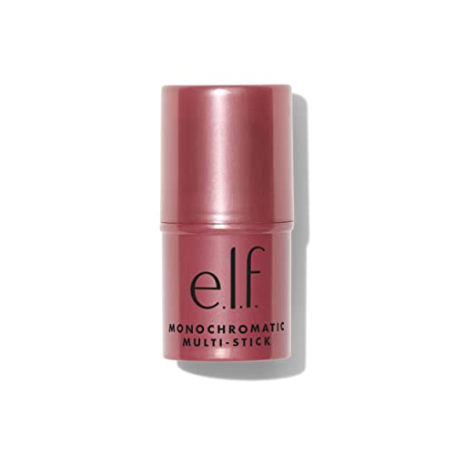 E.L.F., Multi Stick monocromático, cremoso, leve, versátil, luxuoso, acrescenta brilho, fácil de usar em movimento, mistura sem esforço, rosa brilhante, 0,155 oz