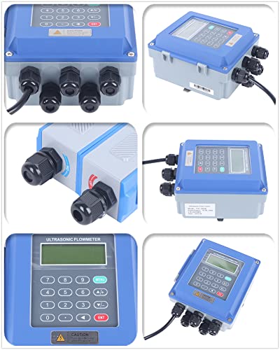 Medidor de fluxo ultrassônico TUF-2000B Líquido Fluxo de fluxo de água Líquido Medidor de fluxo de fluxograma LCD Display com TS-2 e TM-1 Transdutores DN20-700mm
