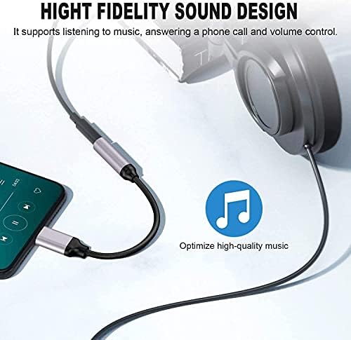 Adaptador de fone de ouvido feminino tipo C a 3,5 mm, Cabo de dongle de áudio Aux a Aux para Samsung Galaxy S21 S20
