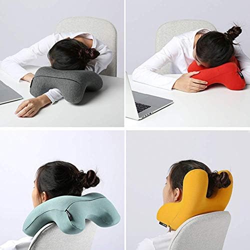 Guangming - travesseiro de pescoço de viagem, travesseiro reversível de espuma de memória reversível, almofada de espuma