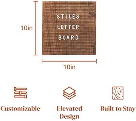 Stiles Wood Letter Board Set, quadro de mensagens com 340 cartas, números e símbolos para celebrações, anúncios de bebês ou marcos,
