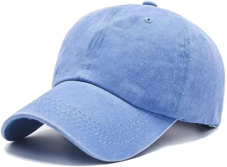 Justyling Cotton Unissex Vintage Baseball Cap - Chapéu unissex angustiado lavado ajustável - Chapéus unissex de verão para