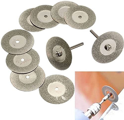 Suncar Diamond Cutting Wheel Cut Off Discos revestidos com ferramentas rotativas com mandril de 25 mm para Dremel