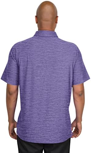 Camisa Polo de Golfe Big e Alta dos homens - tecido esticado de 4 vias de ajuste seco. Wicking de umidade, tecnologia