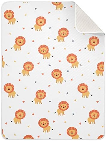 Cataku Lion Cartoon Cobertor de bebê para meninos Meninas Cotores de algodão Cabeças Cama Planejando um cobertor de bebê que recebe um carrinho de bebê para carrinho de berço 30 x 40