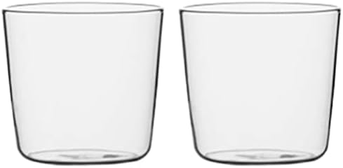 Zerodeko copo xícaras de vidro copos de copo de copo para a cabeceira de água de água 2pcs copos de água bebendo copos
