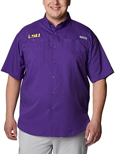 Columbia NCAA LSU TIGERS MENMIMIO CHAMADA DE MANGA CURTA MENINA, 5X LARGA BIG, LSU - VIVID PURPLE