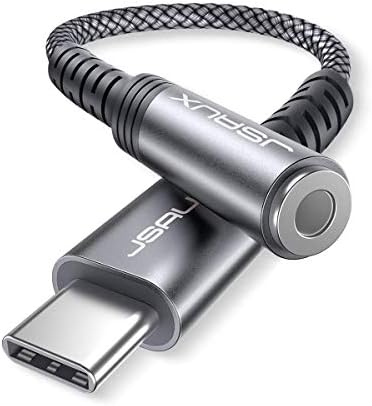 Jsaux USB C a 3,5 mm Adaptador feminino + USB C a 3,5 mm Cabo masculino de 3,3 pés