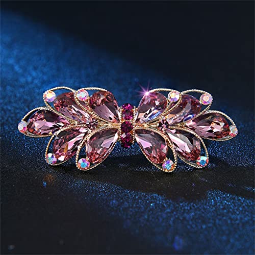 XJJZS CARTO DE CABELO PINK Feminino Autumn e Winter Hair Clip traseiro da cabeça Clipe de cocar de clipe de primavera Clipe