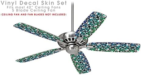 Splatter Firly Skull Rainbow - Kit de pele de ventilador de teto se encaixa na maioria dos ventiladores de 42 polegadas