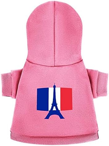 Eiffel Tower France Flag Fantases Pet Terne With Hat fofo Capuz de cachorro Machonete de macacão para cachorros para