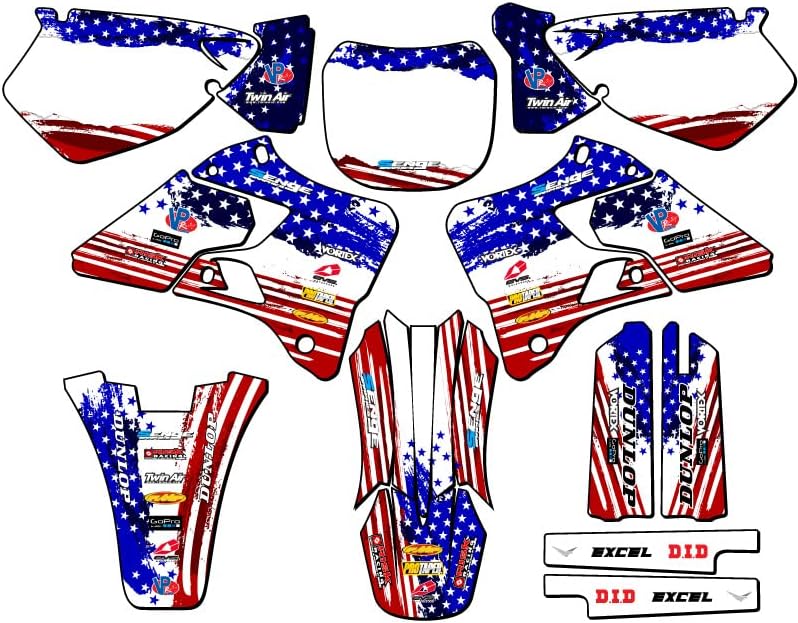 2000-2001 YZ 250 2-ALTE MERICA USA SENGE KIT COMPLETA COMPLETO COM RIDER I.D. Compatível com Yamaha