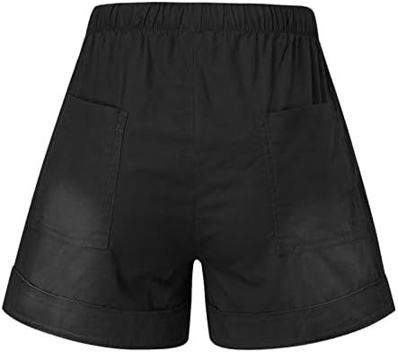 Mulheres shorts de algodão casual Caso de cordão confortável com cintura larga shorts folgados shorts tie de tinta estampa de verão Flowy Summer para mulheres
