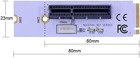Anmbest 2pcs Ngff M.2 para PCI-E 4x 1x Slot Riser Card, M2 Key M.2 2260 2280 Porta SSD para Multiplicador de Adaptador PCI-E