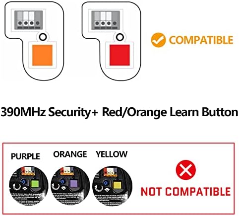 ABERTOR DE GARAGEM COMPATIVO REMOTO COMPATÍVEL COM 390MHZ CHAMBERLAIN 950CB 953CB LIFTERMASTE 970LM 971LM 972LM 973LM Sears