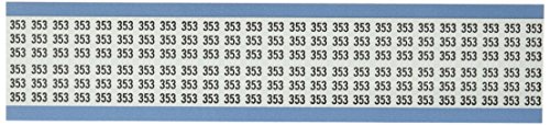 Pano de vinil reposicionável Brady WM-353-PK, preto em números sólidos, placa de marcador de fio