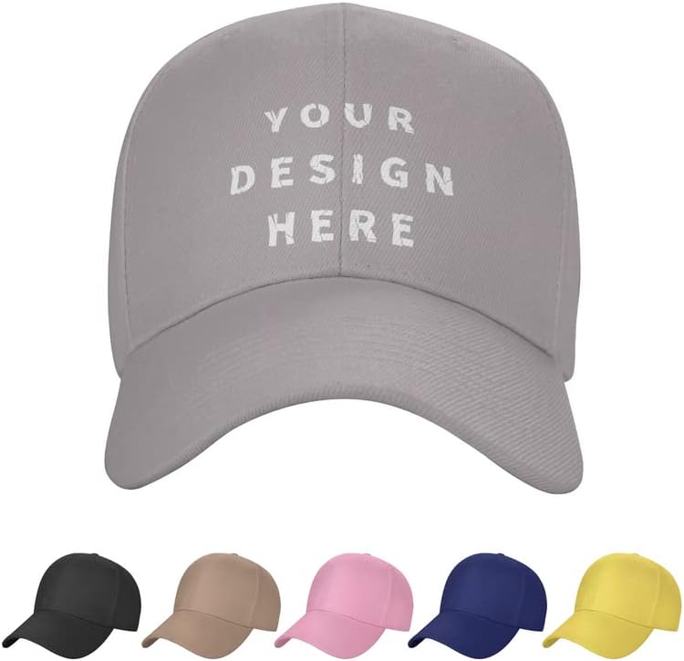 Boné de beisebol personalizado com seu texto, tampas de caminhões ajustáveis ​​personalizados Casual Sun Peak Hat