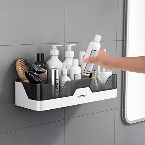 WXXGY Rack de banheiro montado na parede para armazenamento de shampoo Organizador de cozinha de armazenamento de plástico para acessórios de banheiro/1pcs-Gold/29,5 x 11 x 6,5 cm