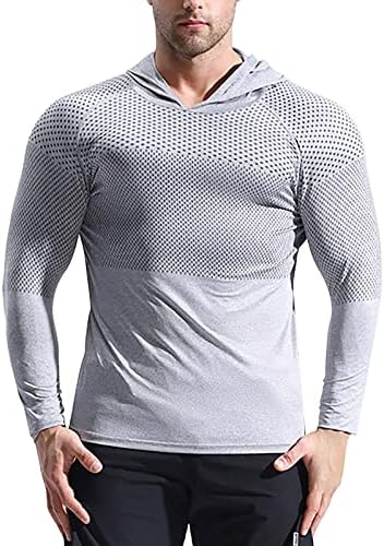 BMISEGM Summer Men T Camisetas novas roupas de fitness esportivas finas com capuz fino com capital