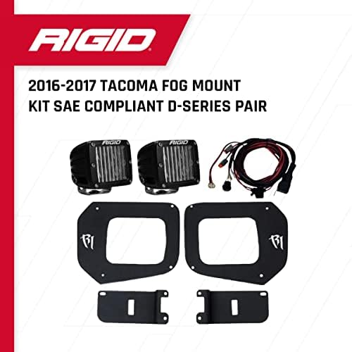 Rigid Industries - -2017 Kit de montagem de neblina de Tacoma, conjunto de 2 montagens e 2 luzes de nevoeiro