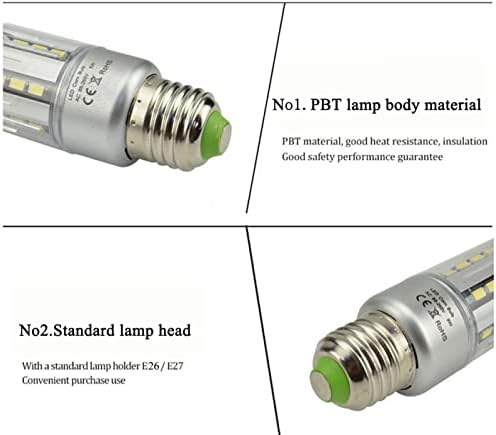 Lâmpada LED de 25W LED E26/E27 Lâmpada de milho LED Lâmpada de lâmpada de 250 watts equivalente, 2400lm Day Light White 6000K, Base